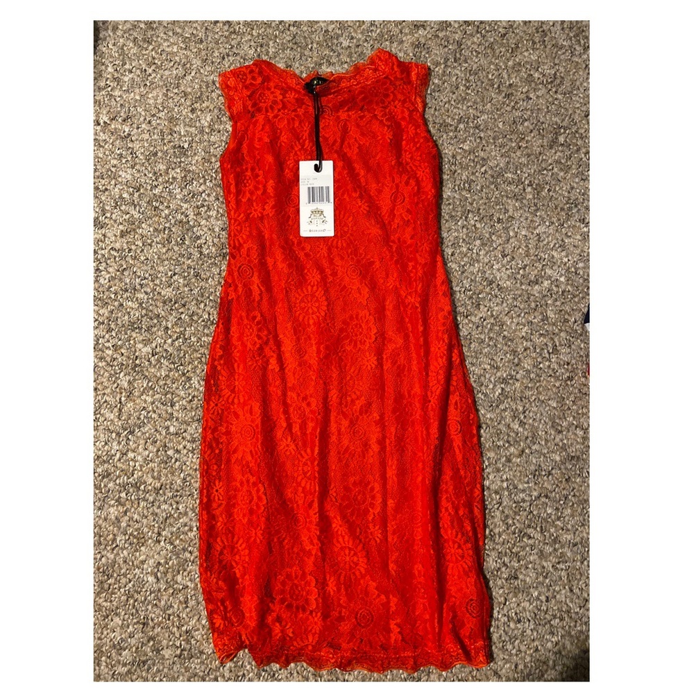 Stanzino Red Lace Mid-Length Dress W/ TAGS